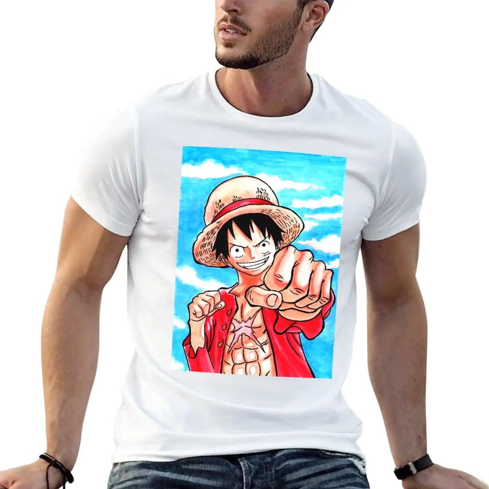 

L-u-f-f-y T-Shirt plus size t shirts sweat shirts Short t-shirt new edition t shirt workout shirts for men