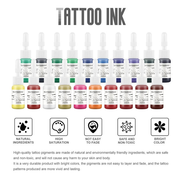 Tatooine 40 Colors Tattoo Ink Set Pigment Kit Tattoo Paints Tattoo Supply  for Tattoo Kit-5ml