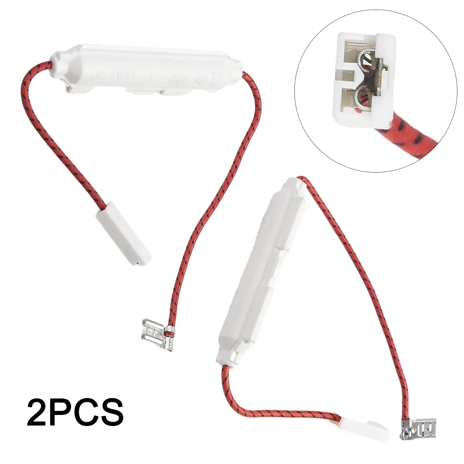 2pcs Microwave Oven High Voltage Fuse Fuse Holder 5KV 0.8A 800mA 310mm Suitable For Most Microwave Brands Parts