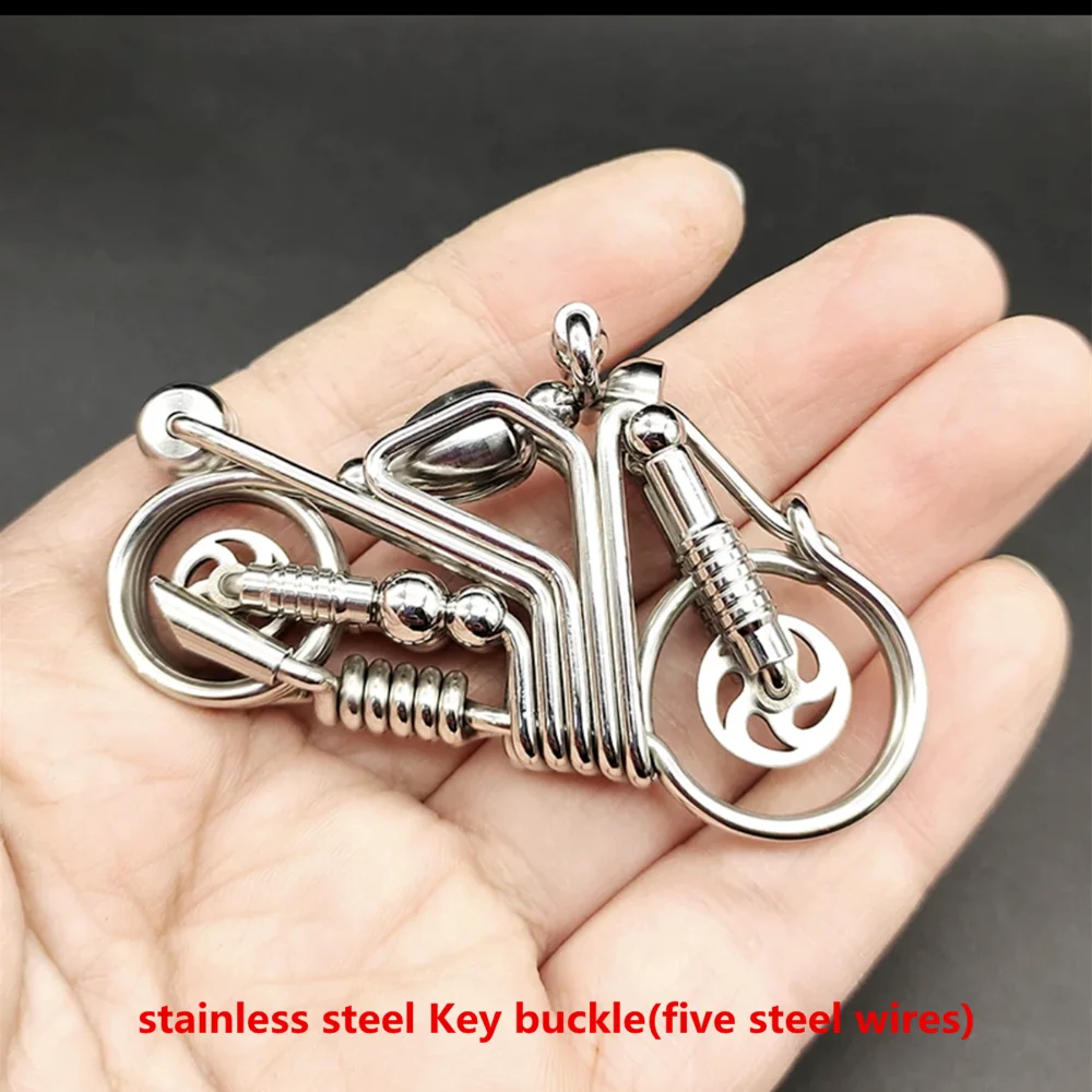 Key buckle Pure handmade Motorcycle Key buckle stainless steel Key buckle -  AliExpress