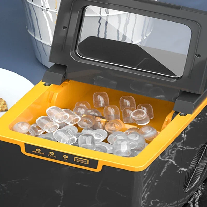ICE2030 15kg -20kg/24H Portable Ice Maker English Panel Commercial Milk Tea Shop Ice Cube Make Small Automatic Making