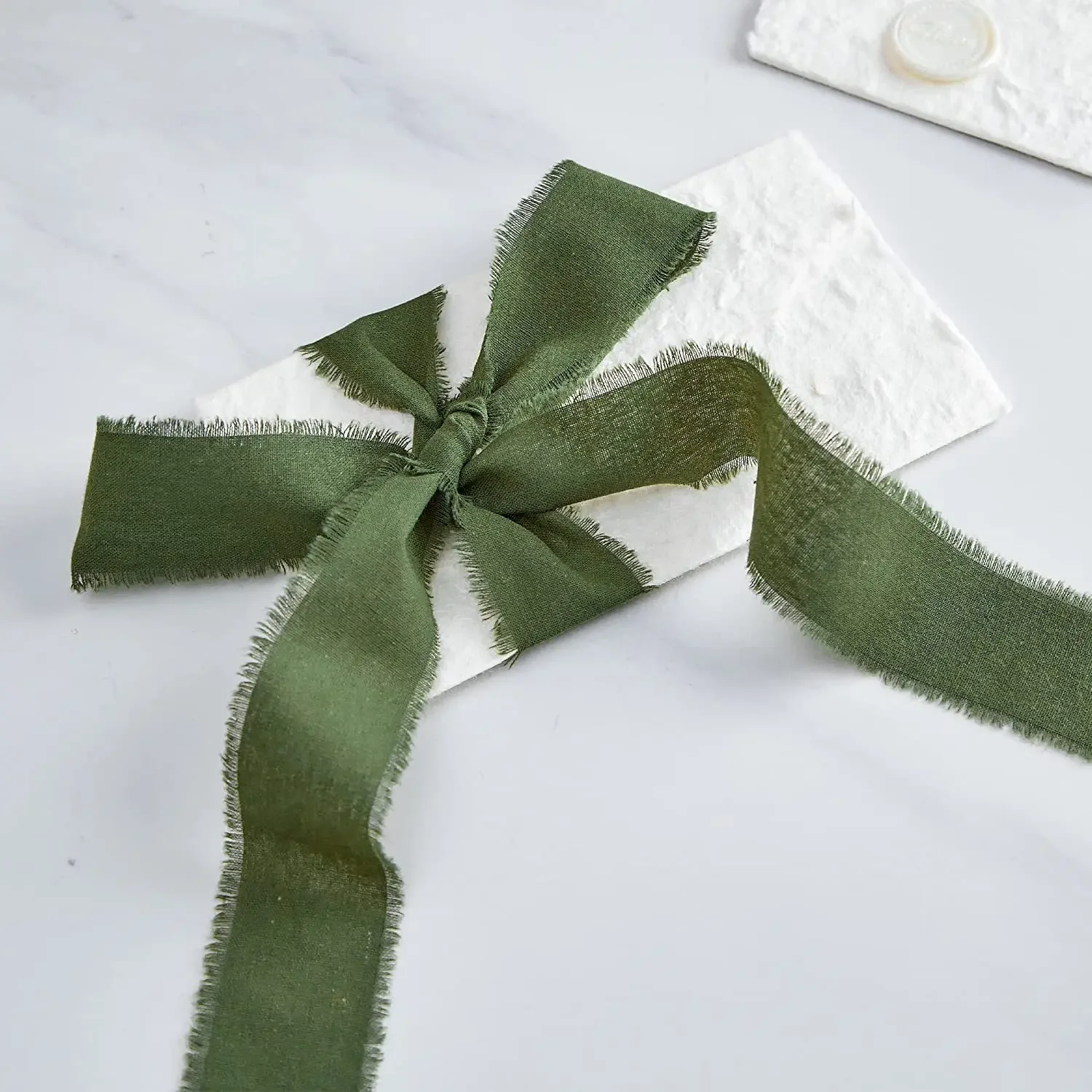 Frayed Cotton Silk Ribbon Edged Wrinkle Handmade Ripped Wedding Party Flower Bouquet Gift Packing Decorations DIY Craft