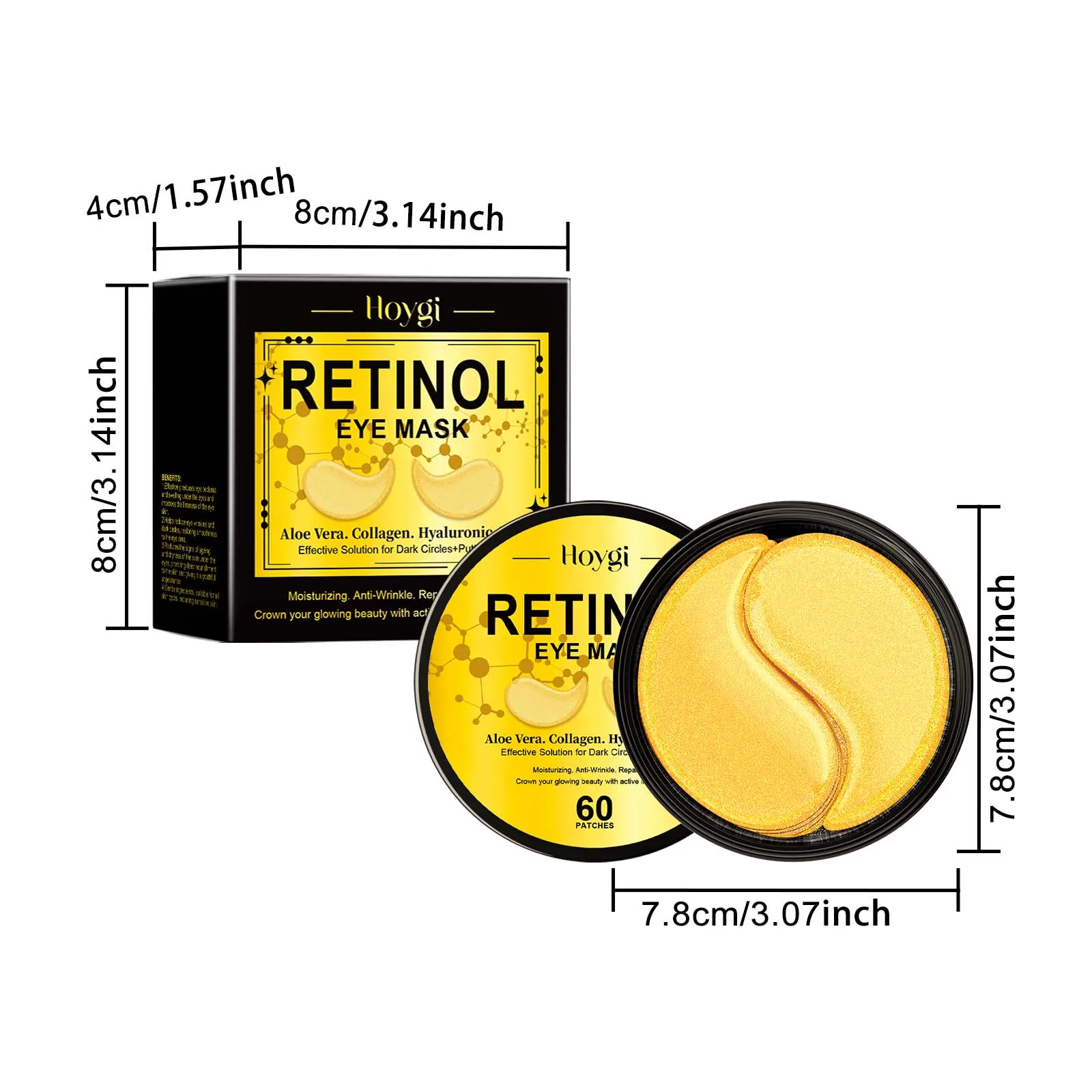 Patchs yeux au rétinol anti-cernes et poches hydratant_voghion.com