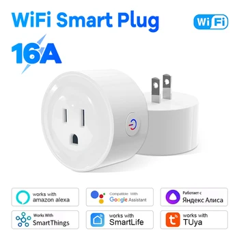 Tuya Wifi Japan Smart Plug 16A App Voice Control Power Monitor Overload Protection Timer Countdown Japan Plug Electrical Socket 1