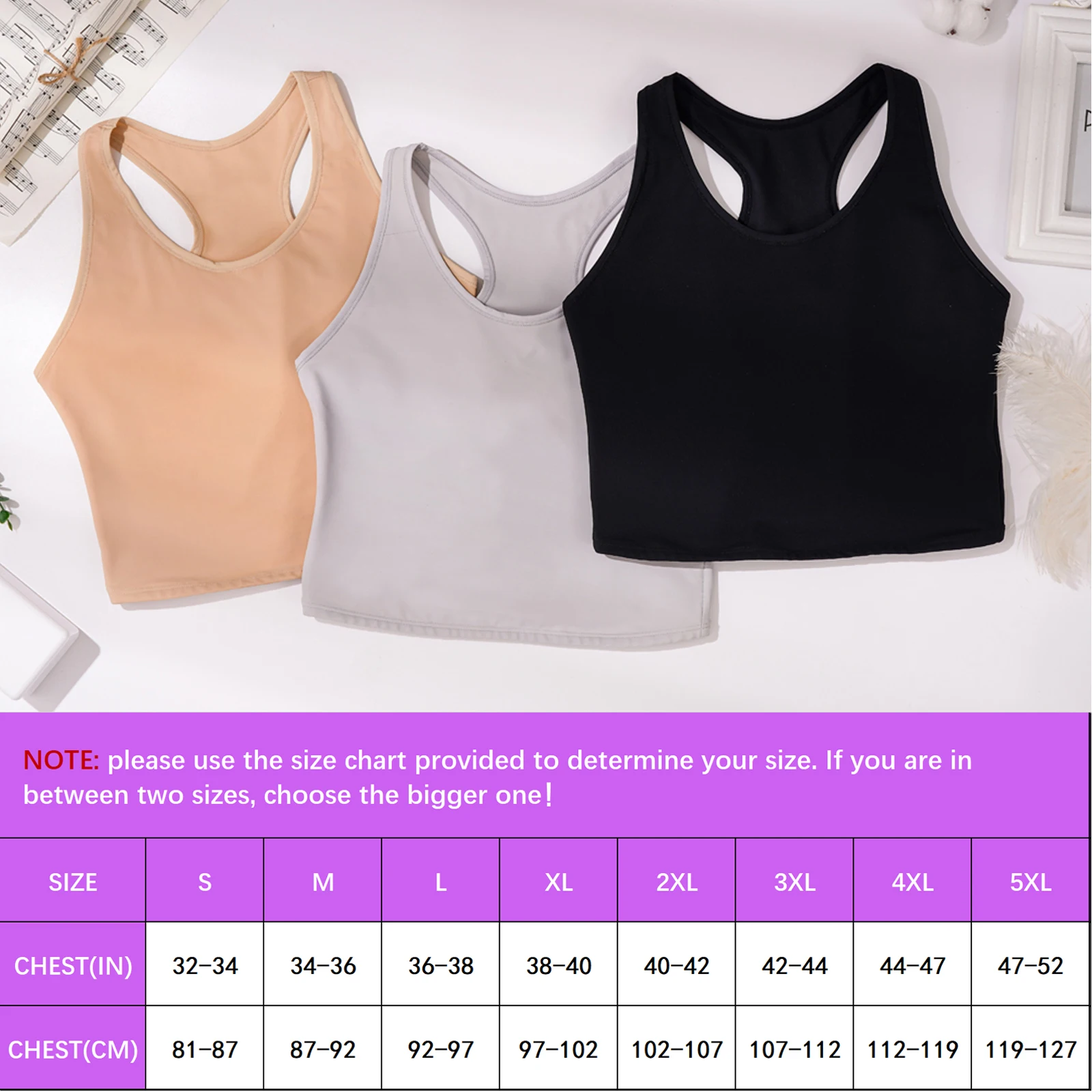 Transgender FTM Breathable Half Chest Binder Tank Top,breast binder