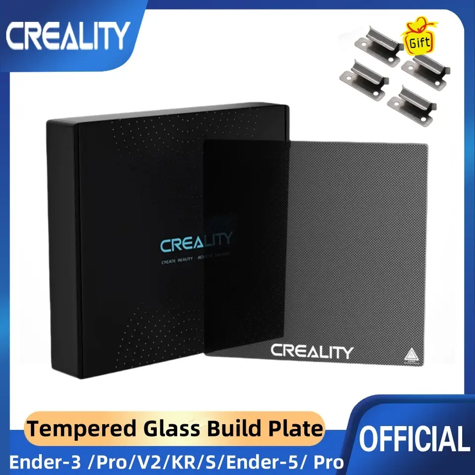 Creality Ender 3 Glass Bed Upgraded 3D Printer Tempered Glass Plate Build Surface 235x235x4mm for Ender 3/Ender 3 Pro/Ender 3 V2 image 1