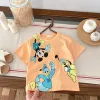 Mickey Mouse Cartoon Boy's T-shirt Short Sleeved Top Round Neck T-shirt For Children Aged 1-7 Summer Kids Cloths Girls' T-shirt 2