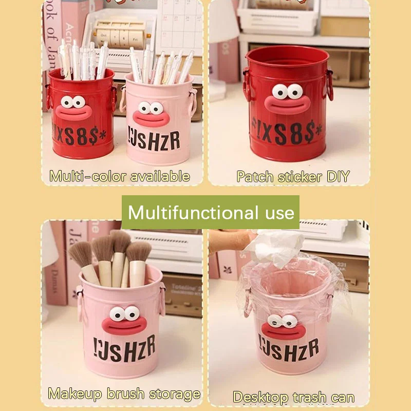 DIY Funny Large Mouth Pen Holder Cute Large-capacity Pencil Holder Durable Stationery Container Makeup Brush Storage Bucket pen holder pen and brush holder brush holder