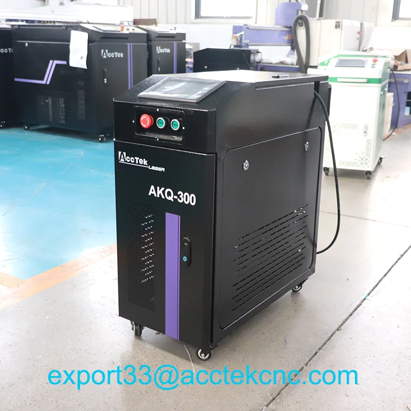 500W Pulsed Laser Cleaner Mini Pulse Laser Cleaning Machine For Wood Oil Metal Paint Rust Oxide Surface Removal Paint Stripping