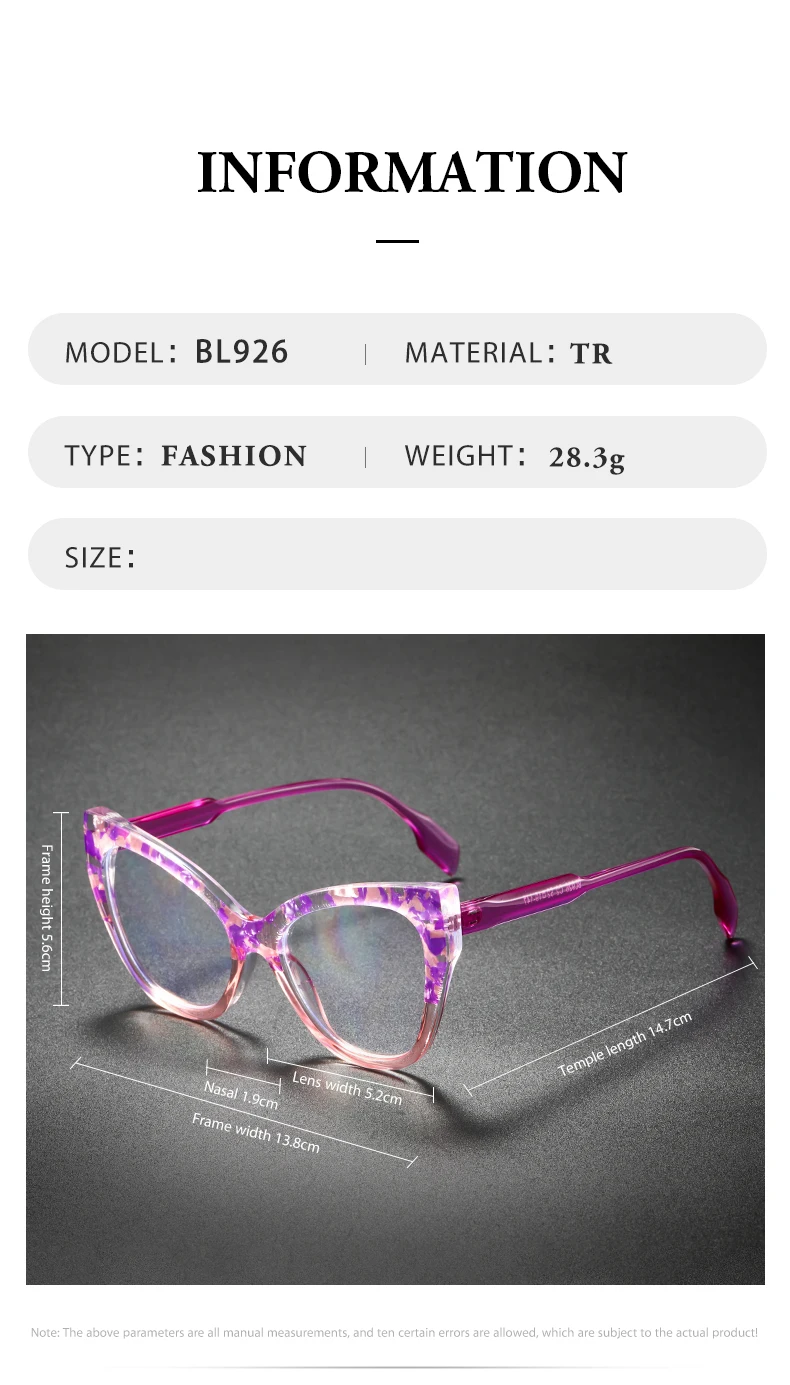 Stilvolle Cat-Eye-Brille mit blauem Licht blockierend – Unisex, trendig, vielseitig und augenschützend – Detail 7
