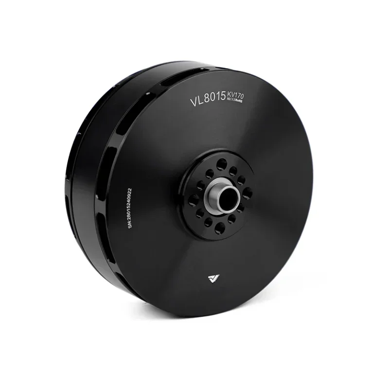Moteur T-MOTOR VL8015 KV170 VTOL sans balais pour drone agricole 12S, installé sur un bras de drone avec hélices