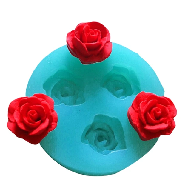 3/6pcs 3D Rose Flower Chocolate Fondant Cake Mold 3 Size Cake Rose Mold  Baking Silicone Appliance Tool Silicone Mold Cake Decor - AliExpress