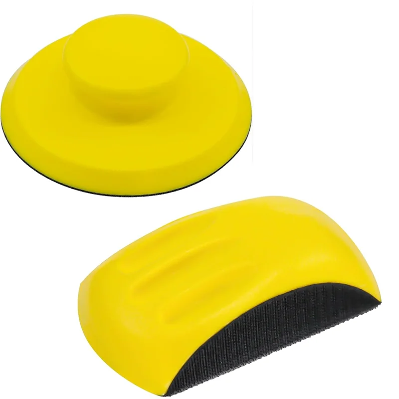 B84B - Zestaw 2 bloków szlifierskich - Do renowacji mebli, 6-calowy blok do szlifowania ręcznego o kształcie myszy i okrągłym wykończeniu