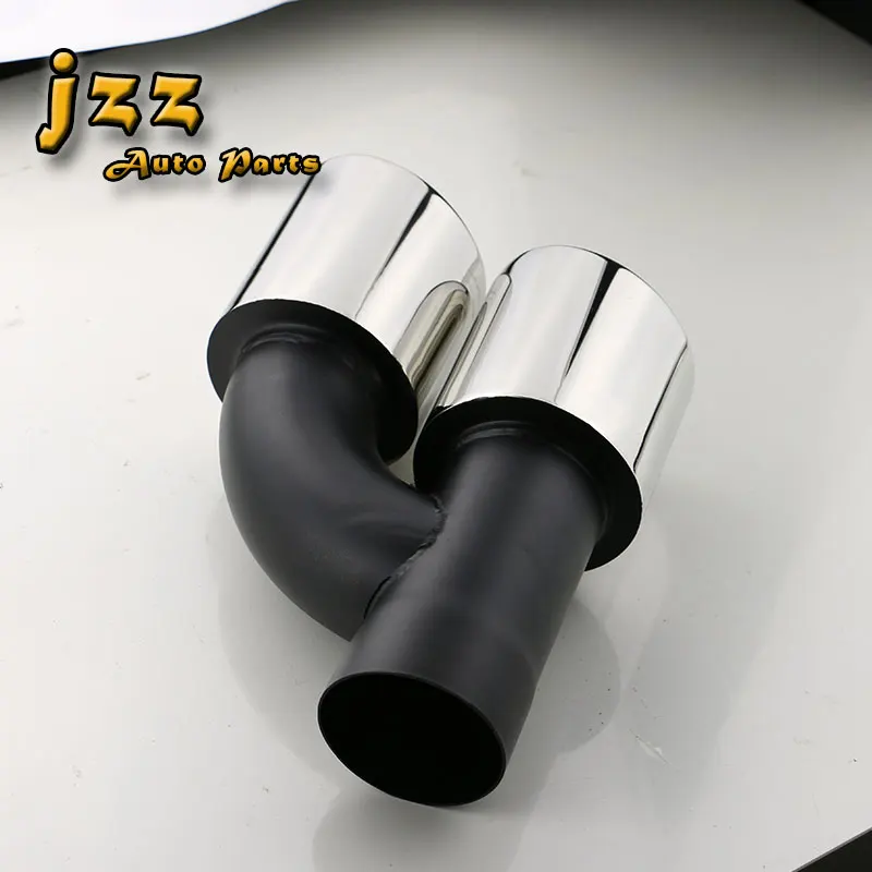 JZZ 1pcs Dual car exhaust tail pipe Stainless Steel Muffler exhaust tip for a4 b8