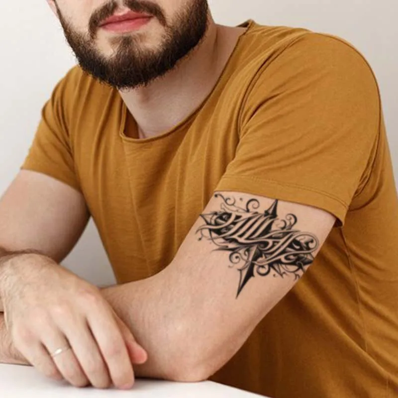Moda Maglia Finti Tatuaggi Tatuaggi Finti Paia Maniche A