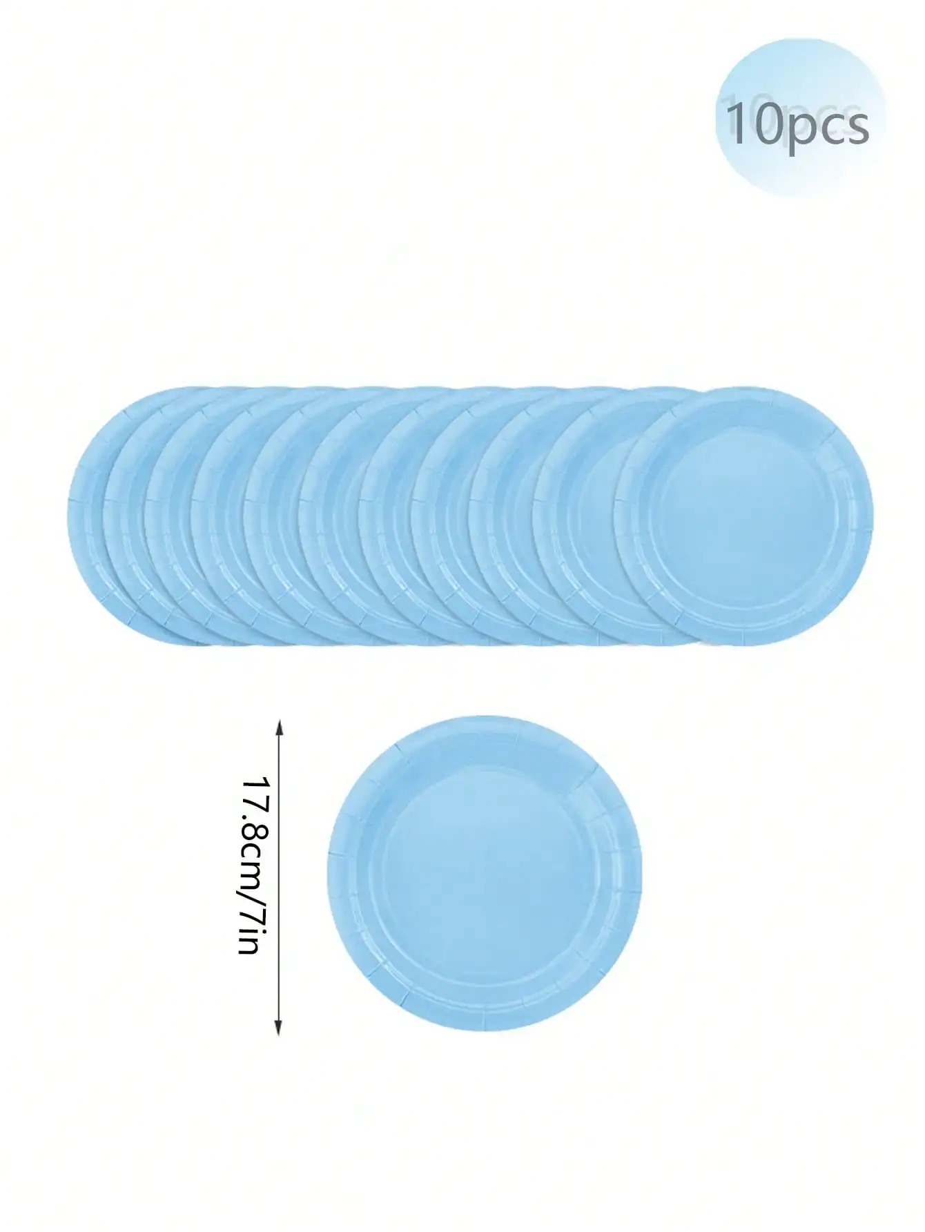 Sky Blue Party Supplies Set - Disposable Plates Spoons Forks Knives