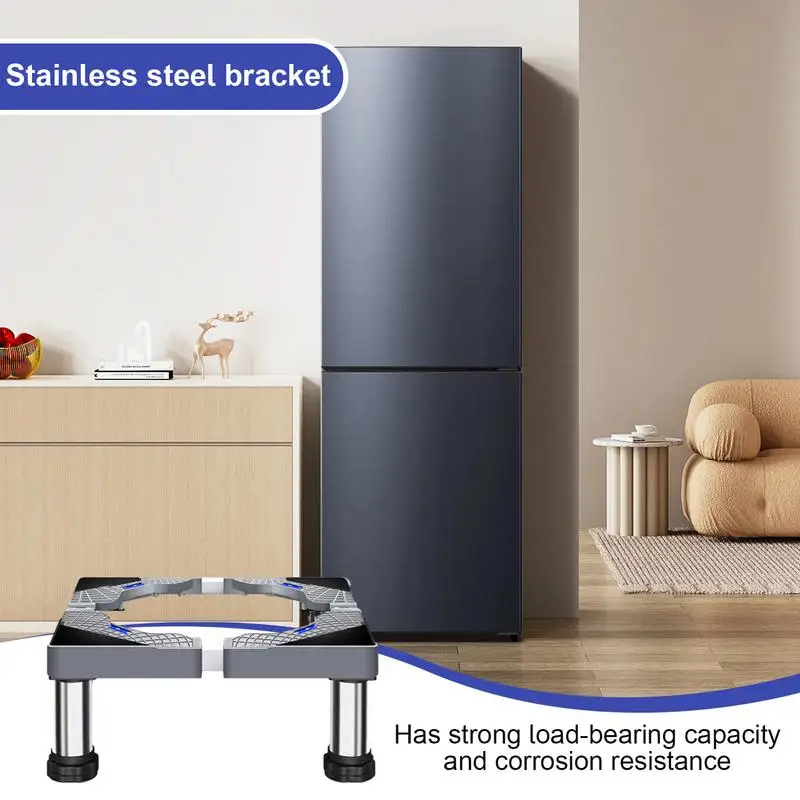 Pedestal For Washer And Dryer Universal Stainless Steel Dryer Stand Pedestal Fridge Stand With 4 Strong Feet Heavy Duty Laundry