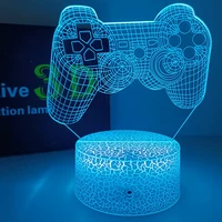 Do Not Disturb Gamer at Work Night Light 16 Colors Changing Gamepad 3D Illusion Lamp For Playstation4 For Men Teenagers and Kids 1