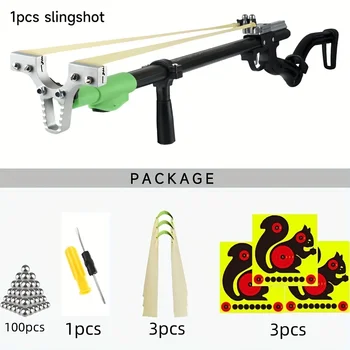 Powerful Adult Sports Shooting Long Pole Foldable Slingshot | Outdoor Hunting Sling Shot, Slingshot Set Accessories