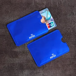 10-Pack RFID Blocking Anti-Scan Card Protectors with Anti-Magnetic Shielding (Blue)