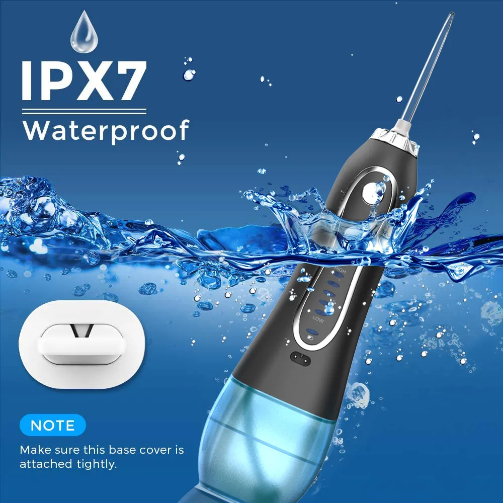 Description Picture 5 of itemKINSEIBEAUTY Oral Irrigator Water Floss Teeth Whitening Oral Irrigator Ipx7  300ml Water Tank 5 Modes Usb Rechargeable 6 Nozzles