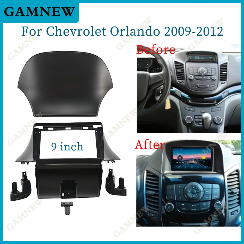 9 אינץ 'רכב פסיה לוח רדיו עבור chevrolet orlando 2009-2012 ערכת מקף להתקין פסיה מסוף פייצים