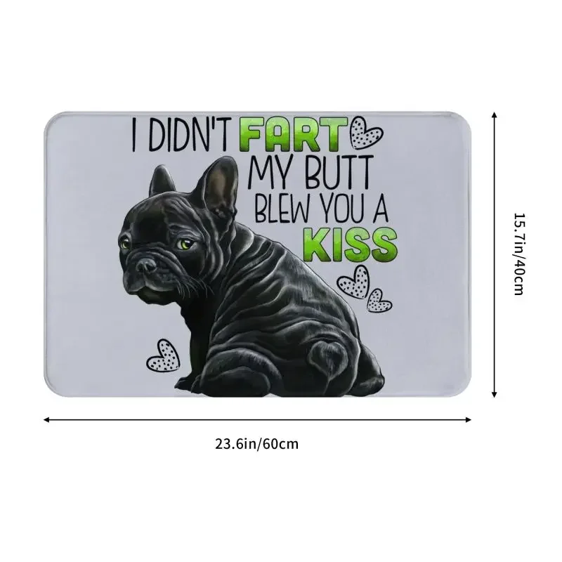 Cute French Bulldog Doormat Non-Slip Entrance Bath Kitchen Floor Door Mat Funny Frenchie Pet Toilet Carpet Rug