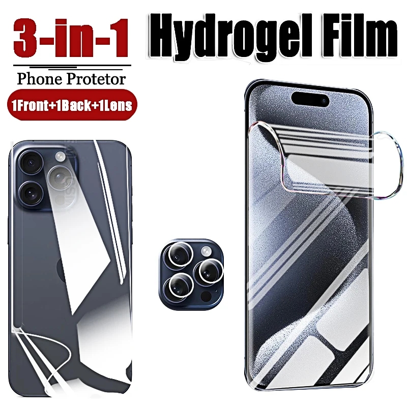 Ultra-Clear Hydrogel Full Cover Screen & Camera Protector