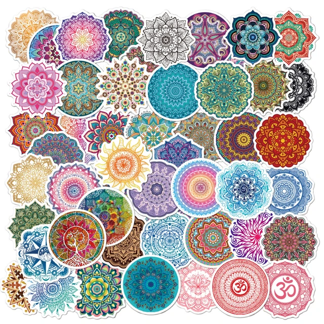 50Pc Mandala Yoga Stickers for Laptop Phone Stationery DIY Scrapbooking  Material Sticker Pack Aesthetic Craft Material Wholesale - AliExpress