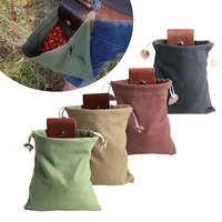 Étui de recherche de nourriture en plein air, sac de brousse en cuir, récolte de légumes, jardin, cueillette de fruits, outils de taille, rangement, pochette suspendue pour Camping 5