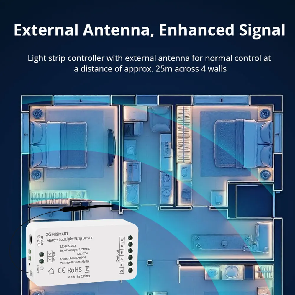 SUBOSI 5m Wifi Dimmable COB LED Strip 400led / M DC12V 3000k