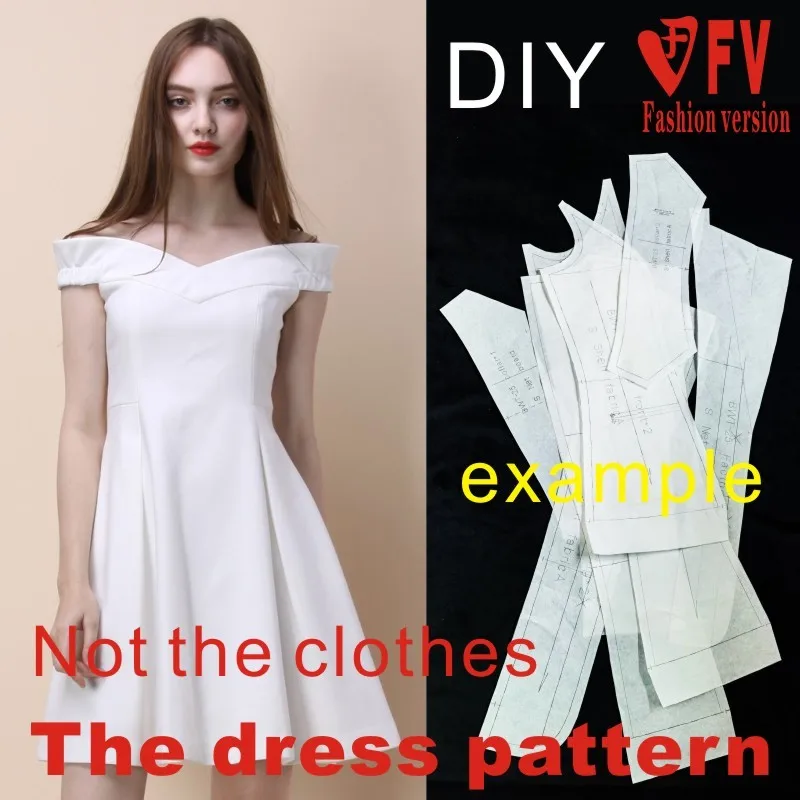 Women Skirt Pattern Garment pattern zipper style dress sewing design drawing women's pattern BLQ-323