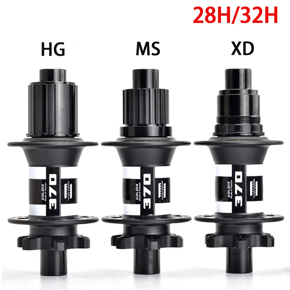 

M370 Hub Ratchet HG XD MS Disc Card Brake Mountain Bike Hub Bearing Bicycle Hubs 32 Holes 28H Black 8/9/10/11/12Speed