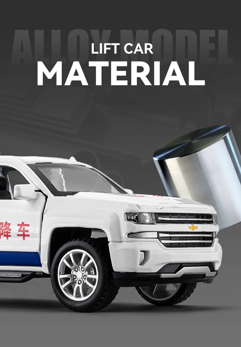 Silverado Kurtarma Römork 1:32 Ölçekli Model Araba 