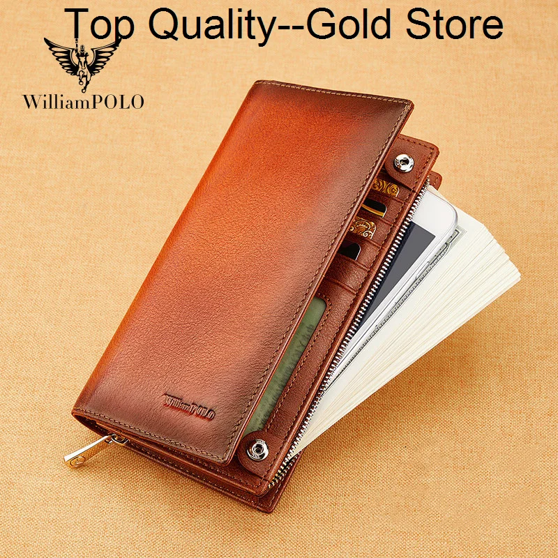 williampolo-genuine-leather-mens-wallet-business-clutch-bag-long-vintage-large-capacity-credit-card-holder-for-men