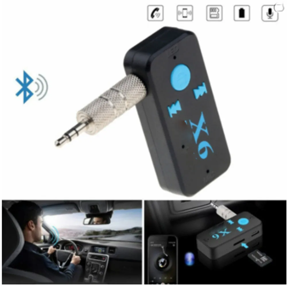 GIAUSA X6 Universal Bluetooth-compatible Receiver V4.1 for Tf Card Handfree Call Music Player Telephone Auto AUX In/Output MP3 |