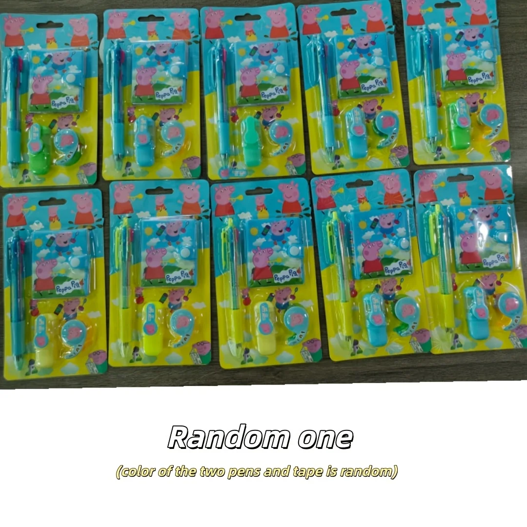 Stationery Set with Multi-Color Pens, Notebook, Highlighter, Tape, Stickers, and Party Decorations