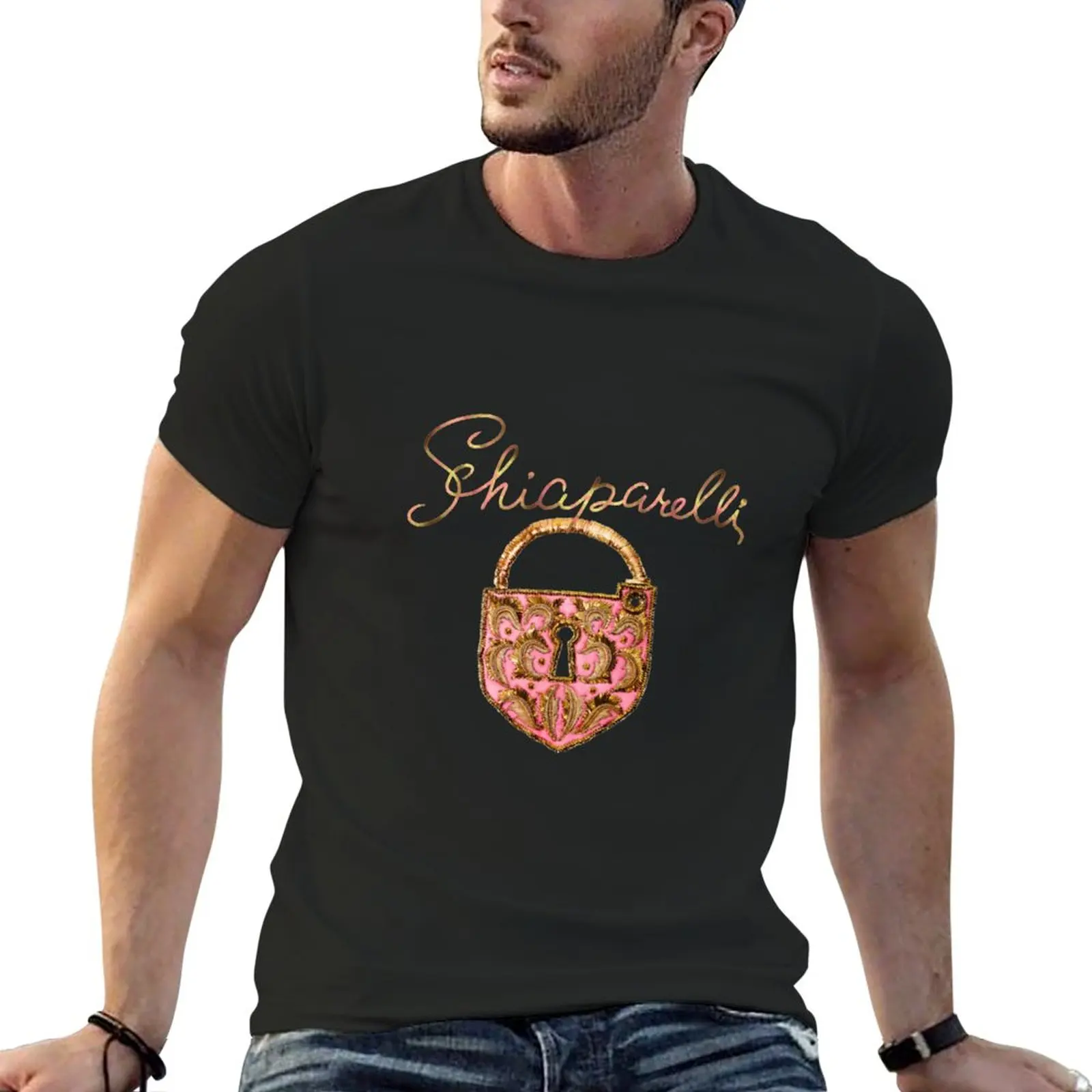 Nuovo Lucchetto Schiaparelli T-Shirt Cute Tops Tees Funny T Shirt Sweat Shirt Mens Tall T-Shirt