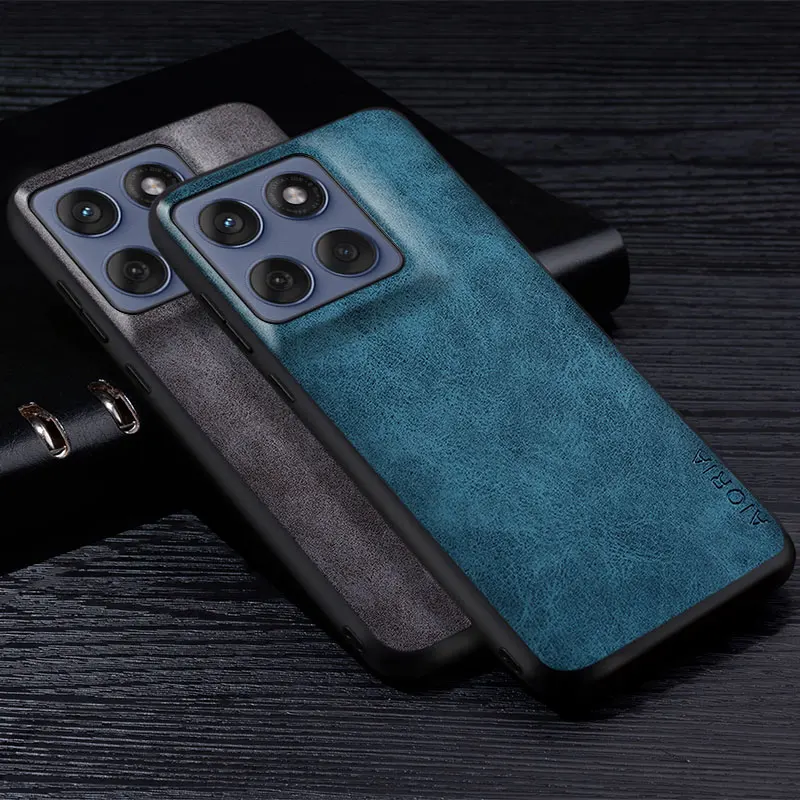 Premium PU Leather Scratch-Resistant Solid Color Phone Case