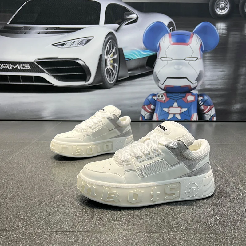 VersatileinsUniqueFashionable Comfortable Casual Shoes Trendy Letter Mens Thick Bottomed Height Increasing Shoes Breathable Rubb
