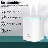 2000ML USB Air Humidifier Double Spray Port Essential Oil Aromatherapy Diffuser Cool Mist Maker Fogger for Home Office 1