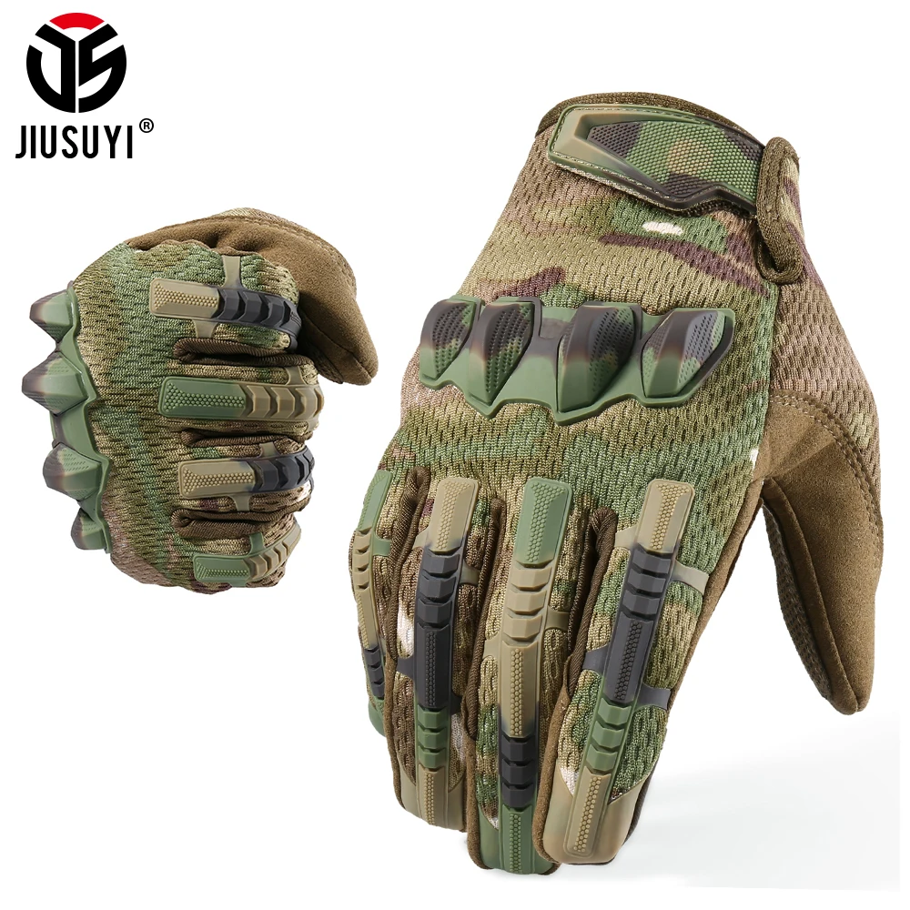 Multicam Tactical Military Full Finger Gloves Army Paintball Airsoft