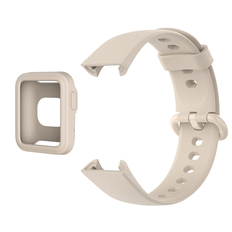 Premium Silicone Strap with Soft Case - Replacement Watchband for Xiaomi Mi Watch/Redmi/Poco