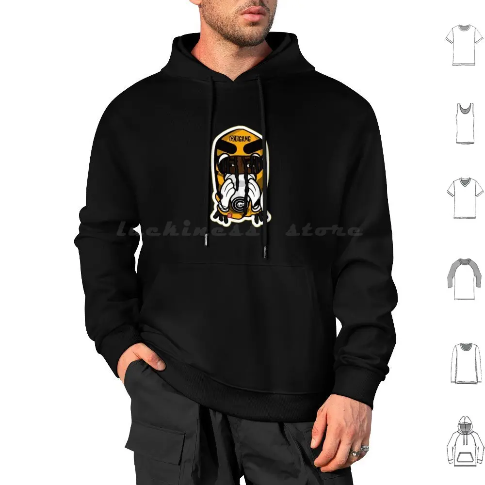 Maschera Da Sci-Glo Gang Felpa Con Cappuccio Cotone Manica Lunga Glo Gang Chief Keef Glo Gang Rap Glogang Sosa Trap Ballout Chief Hip Hop
