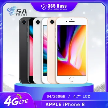 Original Apple iPhone 8 4G Mobile Phone 64GB/256GB NFC 3D Touch 4.7'' Retina IPS LCD 12MP+7MP A11 Bionic Hexa-Core SmartPhone