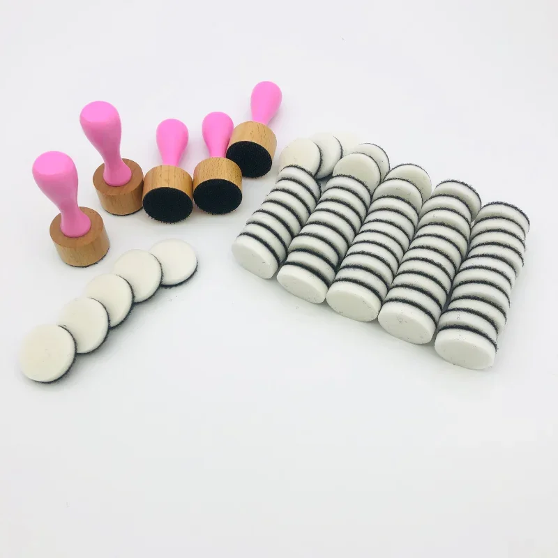 10 Pcs Mini Outil de Mélange d'Encre Tampons de Mousse de Remplacement pour Dessin Mélangeur Fournitures d'Art pour Mousses Scrapbooking Peinture Dessin Art