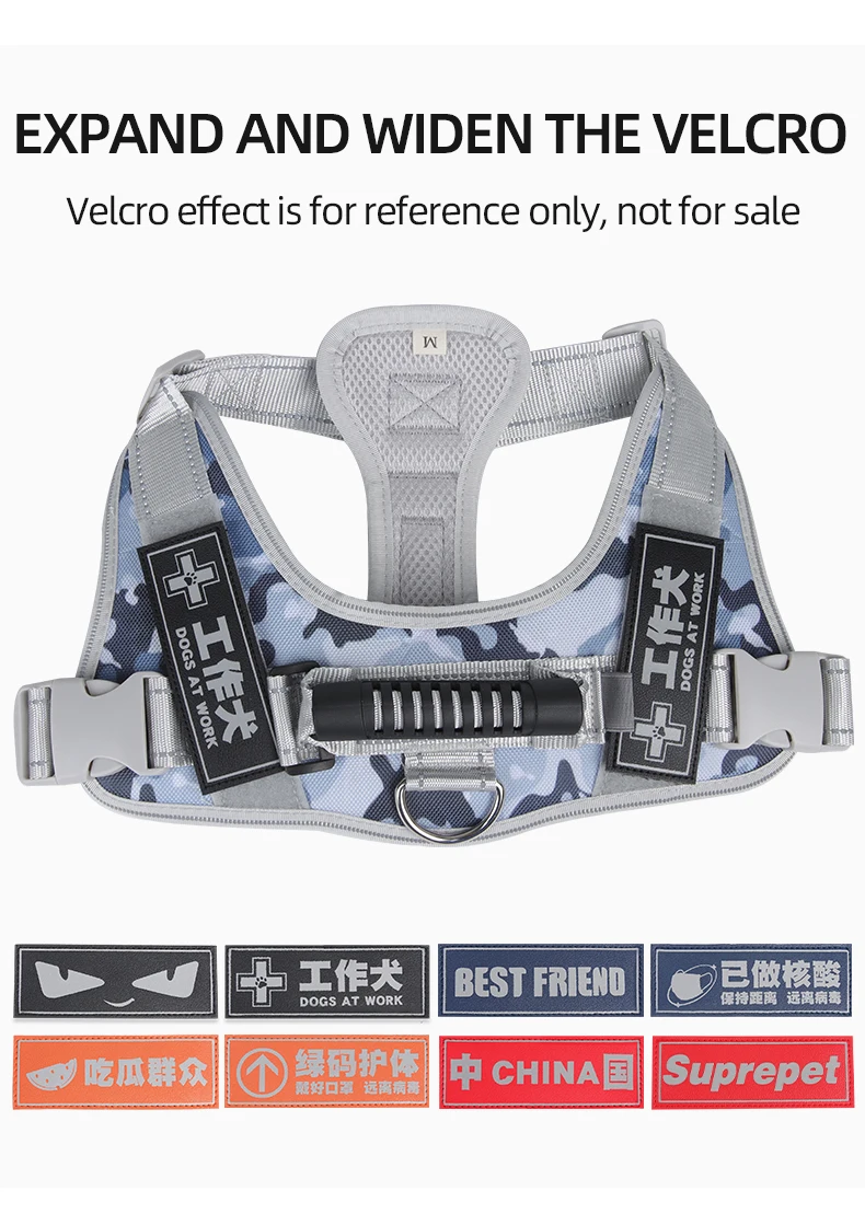 Vest For Dog Training - Reflective Anti-Dash Chest Harness for Medium to Large Dogs - Labrador Pet Supplies Made of Oxford Fabric