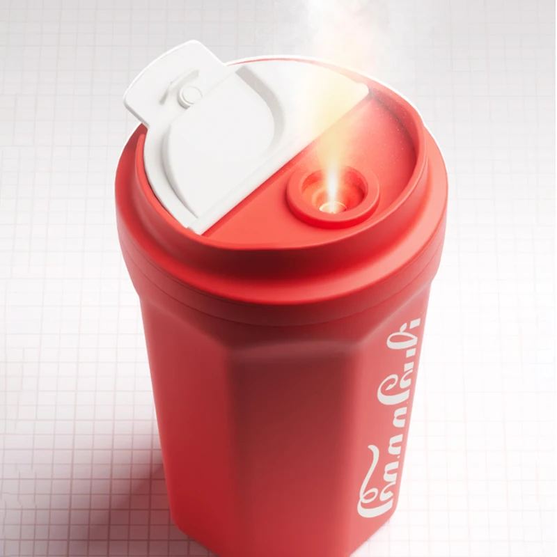 Humidificador de aire con forma de taza de Coca-Cola, recargable, inalámbrico, portátil, con batería, difusor de Aroma para el hogar y el coche, 2022 ml, novedad de 400