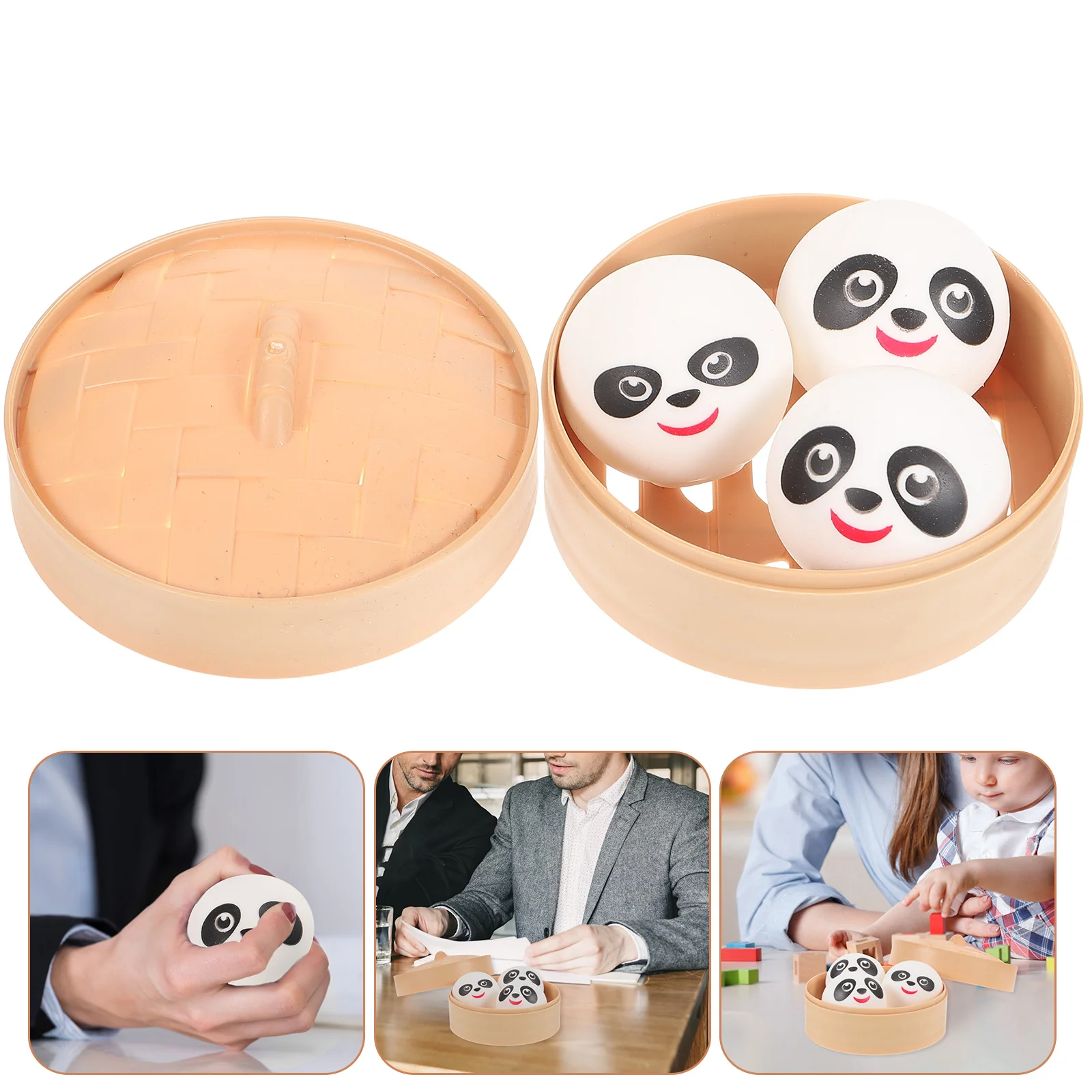 

1 Set Squeeze Steamed Bun Toy Simulation Steamed Bun Relief Toy for Children