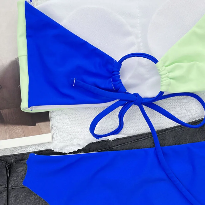 QINJOYER  Waisted Ű  Bandeau   Ƽ Ű Ʈ ġ ũ    Biquini Strapless Bikini